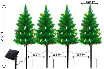 Solar Noel – Solar-Powered Weatherproof Christmas Tree Set for Effortless Holiday Magic