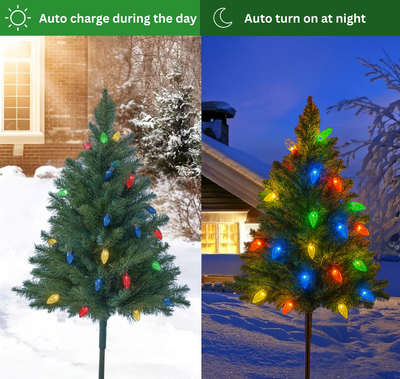 Solar Noel – Solar-Powered Weatherproof Christmas Tree Set for Effortless Holiday Magic