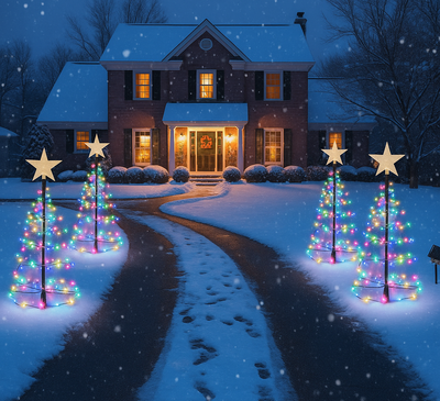 Solar Spiral - Solar-Powered Spiral Christmas Tree for Holiday Cheer