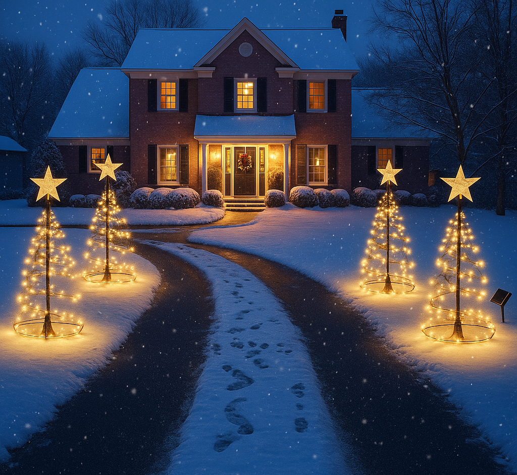 Solar Spiral - Solar-Powered Spiral Christmas Tree for Holiday Cheer