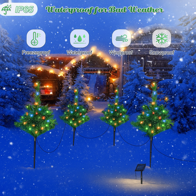 Solar Noel – Solar-Powered Weatherproof Christmas Tree Set for Effortless Holiday Magic