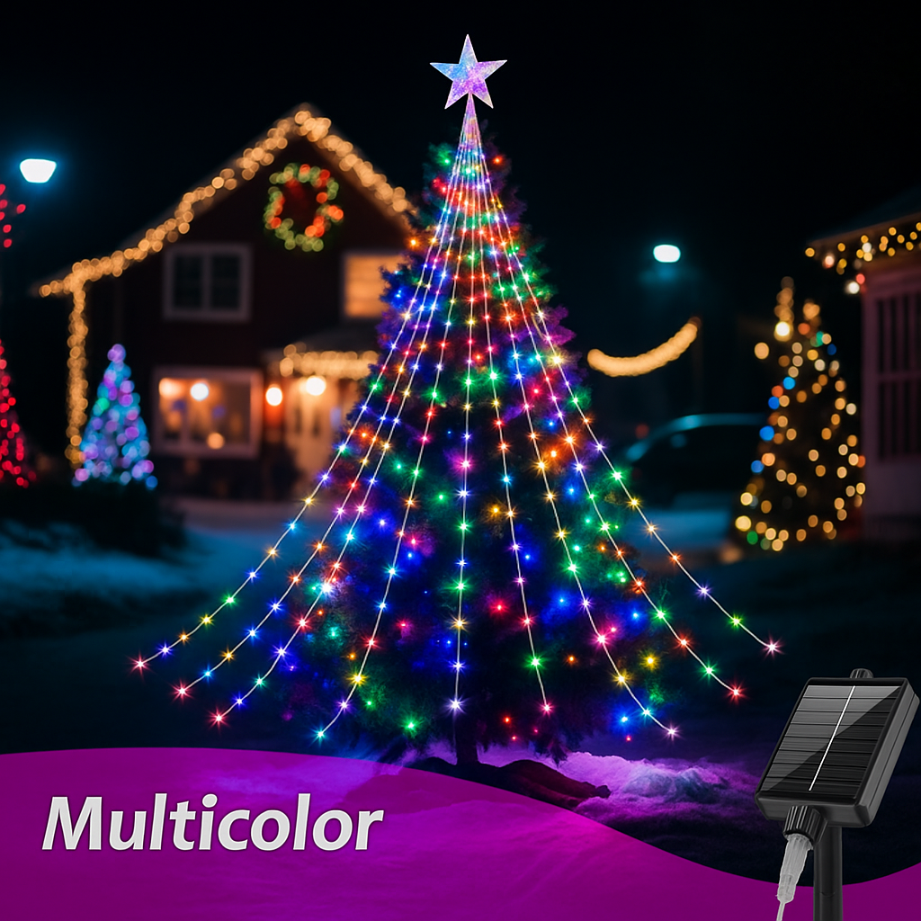 Twinkle Tower – Solar-Powered Hanging Christmas Lights