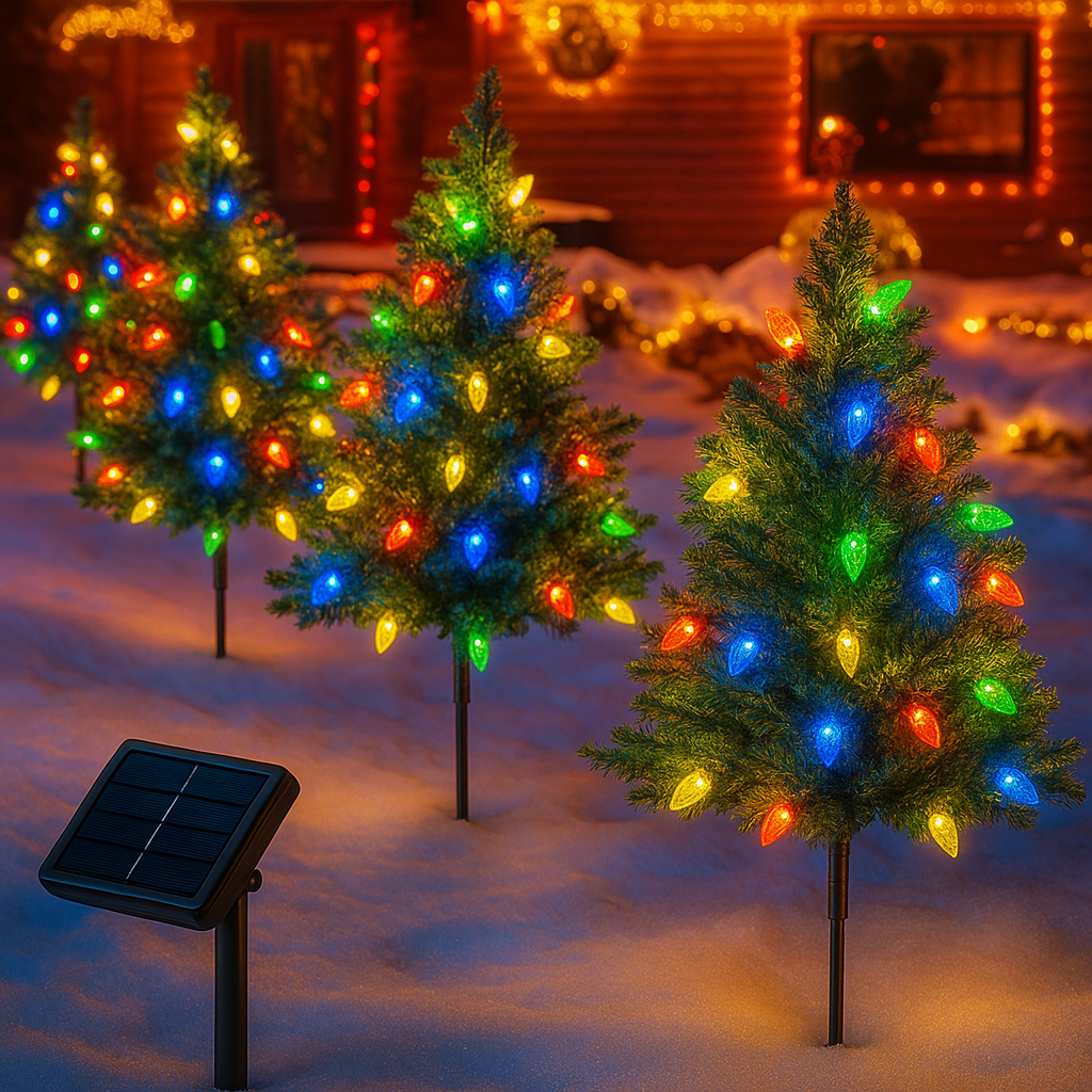 Solar Noel – Solar-Powered Weatherproof Christmas Tree Set for Effortless Holiday Magic