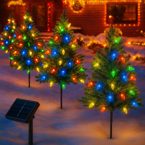 Solar Noel – Solar-Powered Weatherproof Christmas Tree Set for Effortless Holiday Magic