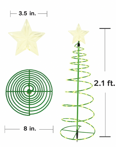 Solar Spiral - Solar-Powered Spiral Christmas Tree for Holiday Cheer