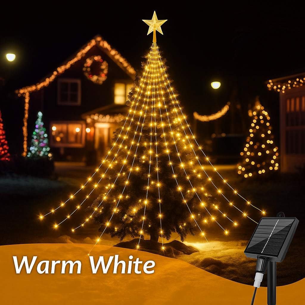 Twinkle Tower – Solar-Powered Hanging Christmas Lights